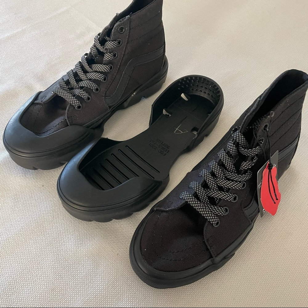 VANS UA SK8-HI TAPERED MODULAR BLACK Woman’s Size 8.5 Men’s Size 7 Heavy Canvas - Picture 3 of 9